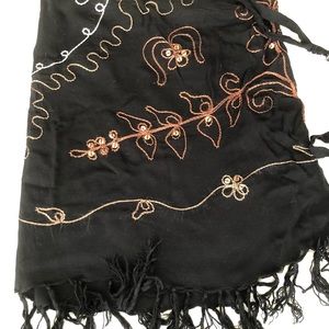 Beach Cover Up Embroidered  Skirt Sarong